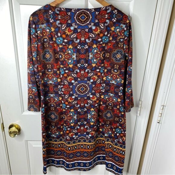 London Style Women size 14 Multicolor Dress Sheath Colorful Dress EUC - Picture 2 of 4